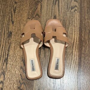 Steve Madden Brown Slide Sandals